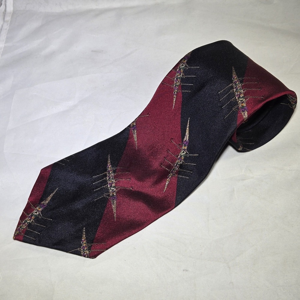 Vintage Polo Ralph Lauren Tie Silk Handmade USA 56"X4" Rowing Team Wine Navy